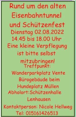 Kinderferienaktion: Rund um den alten Eisenbahntunnel und Schützenfest