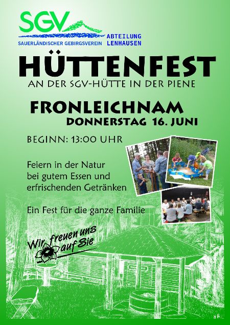 Plakat SGV-Hüttenfest 2022