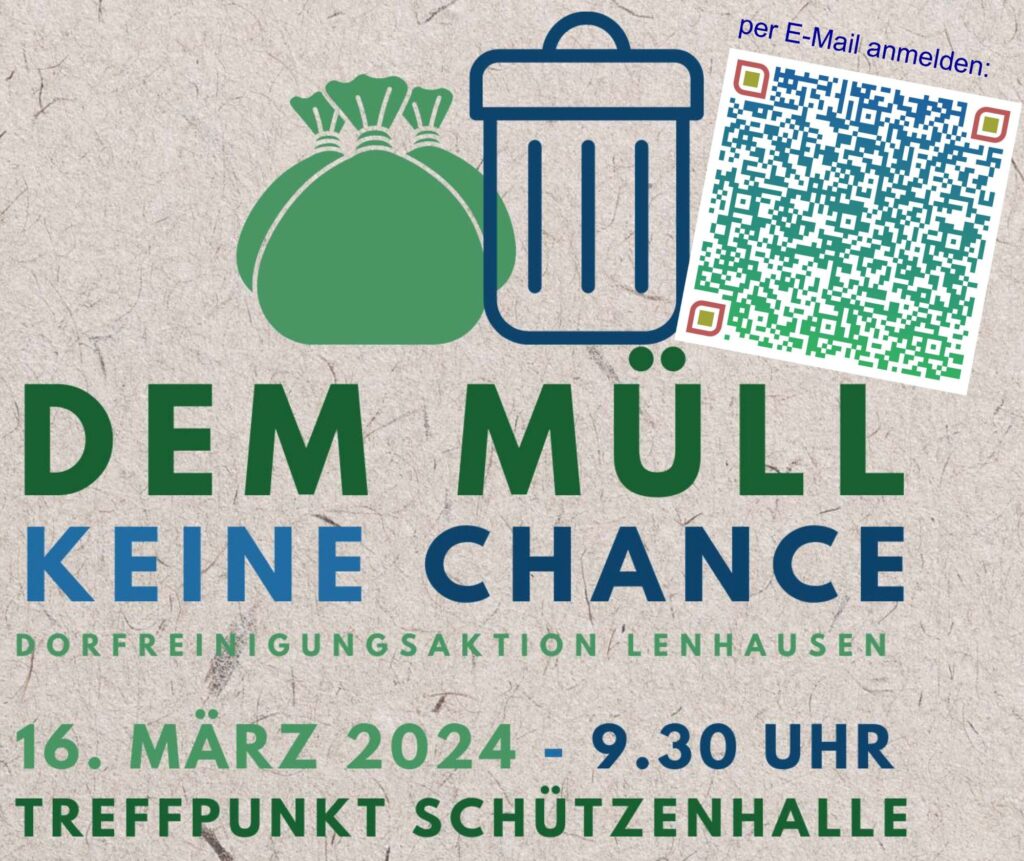 Einladung Dorfreinigungsaktion "Dem Müll keine Chance"